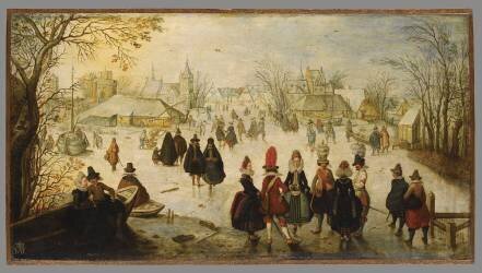Scène de patinage (Adam van Breen) - Muzeo.com