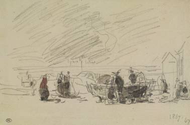Scène de plage (Eugène Boudin) - Muzeo.com