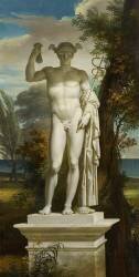 Statue de Mercure dans un paysage (Charles Meynier) - Muzeo.com