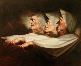 Les trois sorcières (Johann Heinrich Füssli) - Muzeo.com