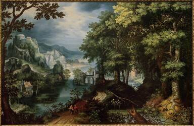 Tobias avec l'ange (Gillis van Coninxloo) - Muzeo.com