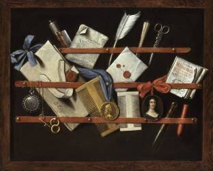 Trompe l'oeil-Stillleben (Edwaert Colyer) - Muzeo.com