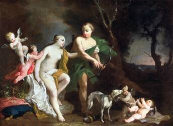 Vénus et Adonis (Jacopo Amigoni) - Muzeo.com