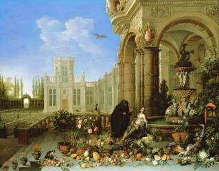 Vertumnus et Pomone (Jan van Kessel) - Muzeo.com