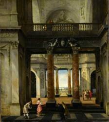 Vestibule d'un palais (Isaac van Nickele) - Muzeo.com