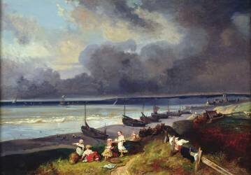 Vue de Dieppe (Eugène Isabey) - Muzeo.com