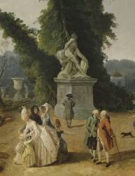 Vue du Tapis Vert à Versailles (détail) (Hubert Robert) - Muzeo.com