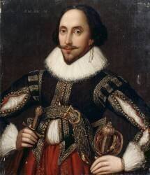 William Shakespeare (1564-1616) - représenté âgé de 34 ans (Louis Coblitz) - Muzeo.com