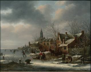 Winterlandschaft (Nicolaes Molenaer) - Muzeo.com