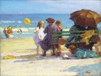 Une sortie en famille (Edward Henry Potthast) - Muzeo.com