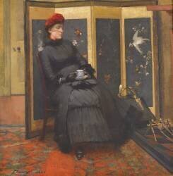 A Visitor (John Lavery) - Muzeo.com