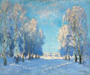 A Winter's Day (Konstantin Ivanovich Gorbatov) - Muzeo.com