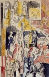 Au café (Alexandra Exter) - Muzeo.com