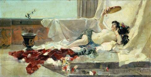 Bacchante (Femme déshabillée) (Joaquin Sorolla y Bastida) - Muzeo.com