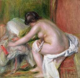 Baigneuse assis (Auguste Renoir) - Muzeo.com