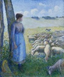 Bergère et Moutons (Camille Pissarro) - Muzeo.com