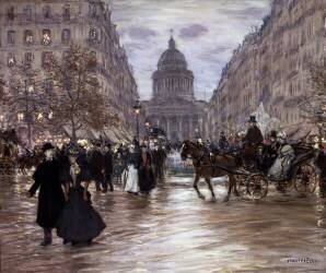 Boulevard Saint Michel (Jean-François Raffaelli) - Muzeo.com