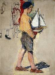 Garçon avec bateau (Henri Martin) - Muzeo.com