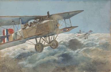 Breguets d'observation au-dessus des nuages (François Flameng) - Muzeo.com