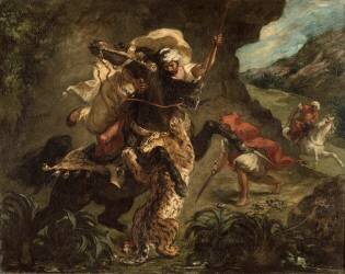 Chasse au tigre (Eugène Delacroix) - Muzeo.com