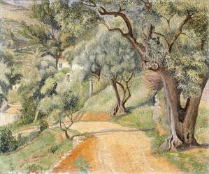 Chemin de l'Hubac (Lucien Pissarro) - Muzeo.com