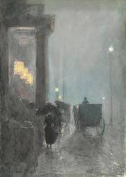 Cinquième avenue, soirée (Childe Hassam) - Muzeo.com