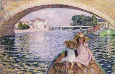 Dans le bateau (Henri Lebasque) - Muzeo.com