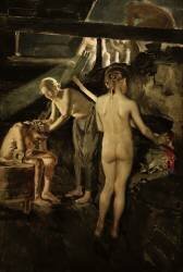 Dans le sauna (Akseli Gallen-Kallela) - Muzeo.com