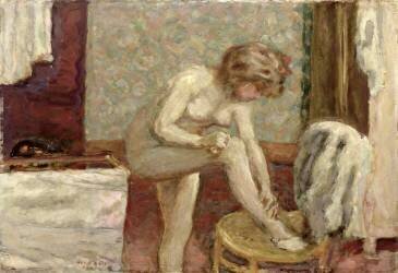 Dans les toilettes (Pierre Bonnard) - Muzeo.com