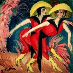 Danseuses en rouge (Ernst Ludwig Kirchner) - Muzeo.com