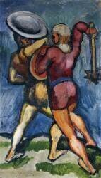 Deux Guerrier (August Macke) - Muzeo.com