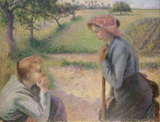 Deux jeunes paysannes (Camille Pissarro) - Muzeo.com