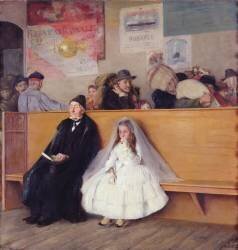 À la station (Giuseppe Ricci) - Muzeo.com