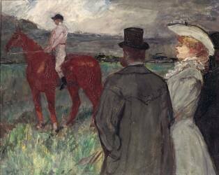 À l'hippodrome (Henri de Toulouse-Lautrec) - Muzeo.com