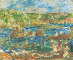 Enfants sur la plage Guernsey (Auguste Renoir) - Muzeo.com