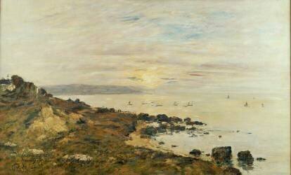 Falaises à Benerville (Eugène Boudin) - Muzeo.com