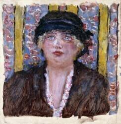 Femme au chapeau (Pierre Bonnard) - Muzeo.com