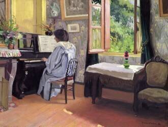 Femme au piano (Félix Vallotton) - Muzeo.com