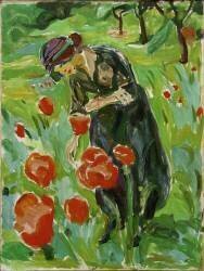 Femme aux Coquelicots (Edvard Munch) - Muzeo.com