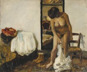 Femme se déshabillant (Pierre Bonnard) - Muzeo.com