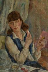 Femme se fardant (Luc-Albert Moreau) - Muzeo.com