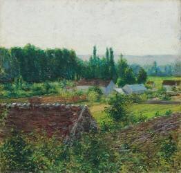 Fermettes à Giverny (John Leslie Breck) - Muzeo.com