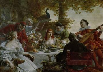 Festive company (Ferdinand Wagner) - Muzeo.com