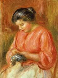 Fille en rouge (Auguste Renoir) - Muzeo.com