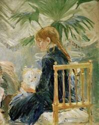 Fillette au chien (Berthe Morisot) - Muzeo.com