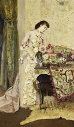Flower Arranging (Alfred Stevens) - Muzeo.com
