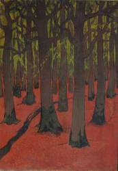 Forêt avec de la Terre Rouge (Georges Lacombe) - Muzeo.com