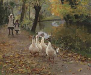 Goose Girls (John Lavery) - Muzeo.com