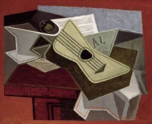 Guitare et Journal (Juan Gris) - Muzeo.com