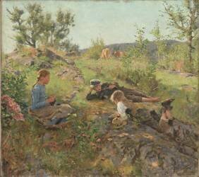 Herders at Tatoy (Erik Werenskiold) - Muzeo.com